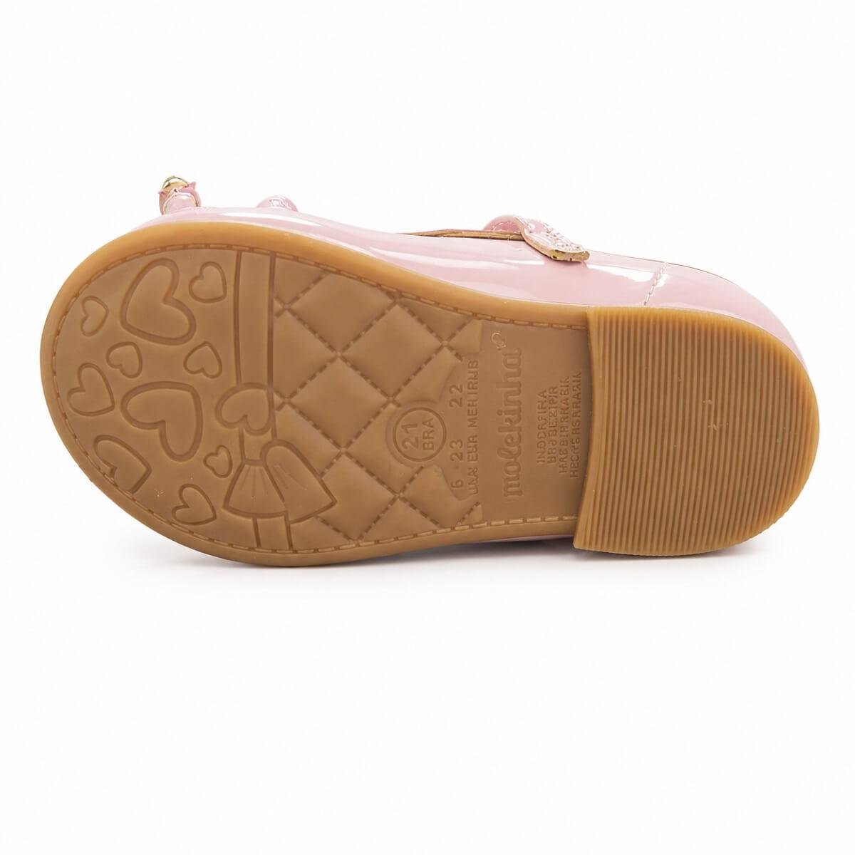 Sapatilha Infantil Menina Molekinha 2106.1073 Rosa Rosa 4