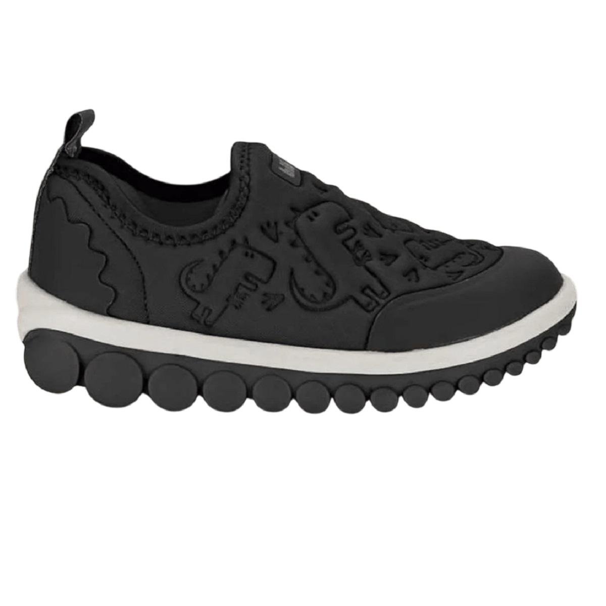 Tênis Slip On Infantil Menino Roller Dino Bibi Preto