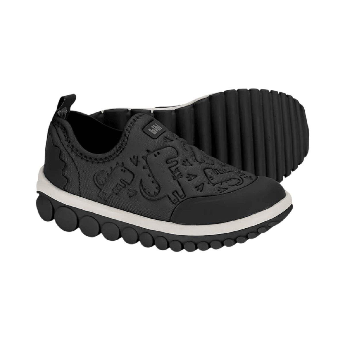 Tênis Slip On Infantil Menino Roller Dino Bibi Preto Preto 4