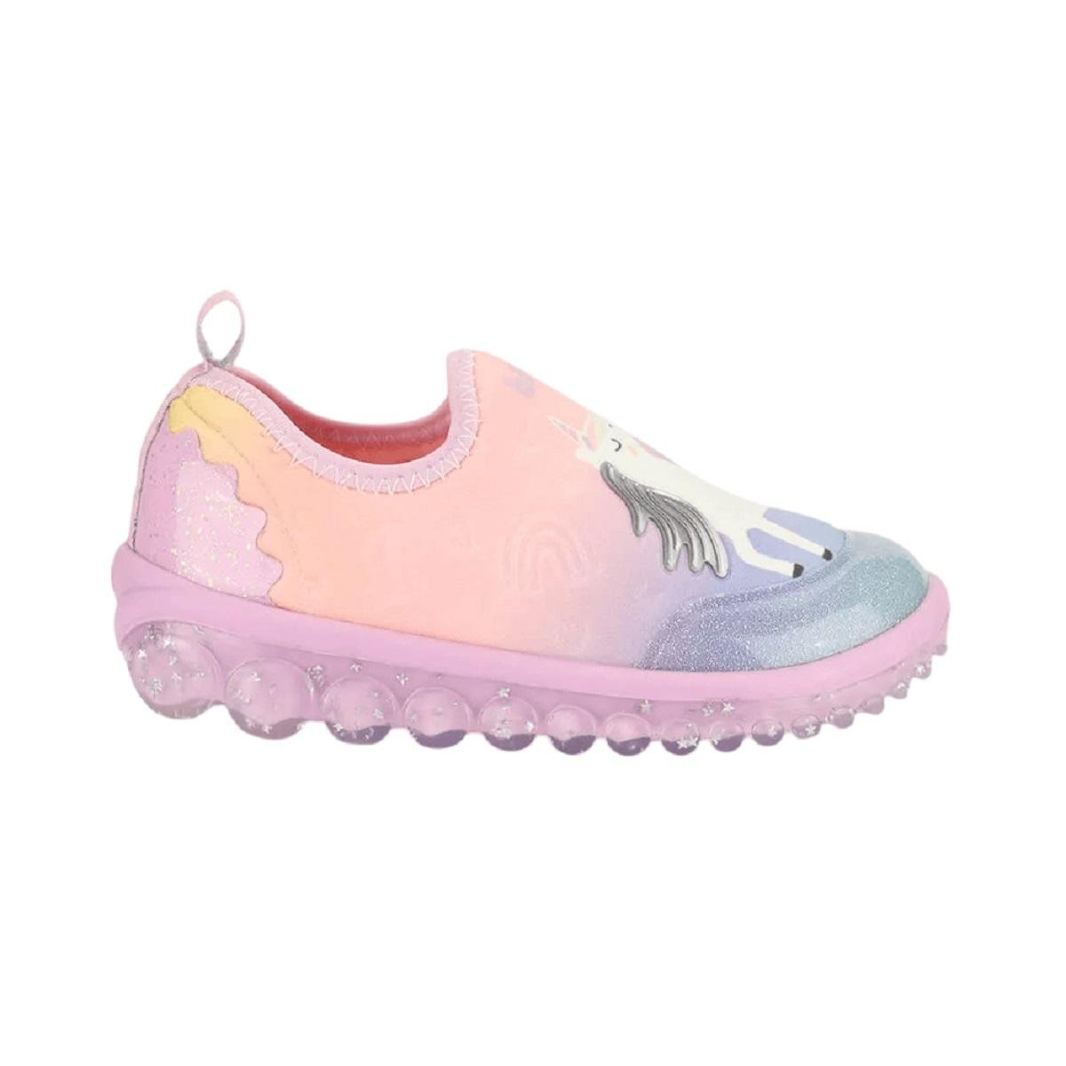 Tênis Slip On Infantil Menina Bibi Unicórnio Roller 2.0 Rosa