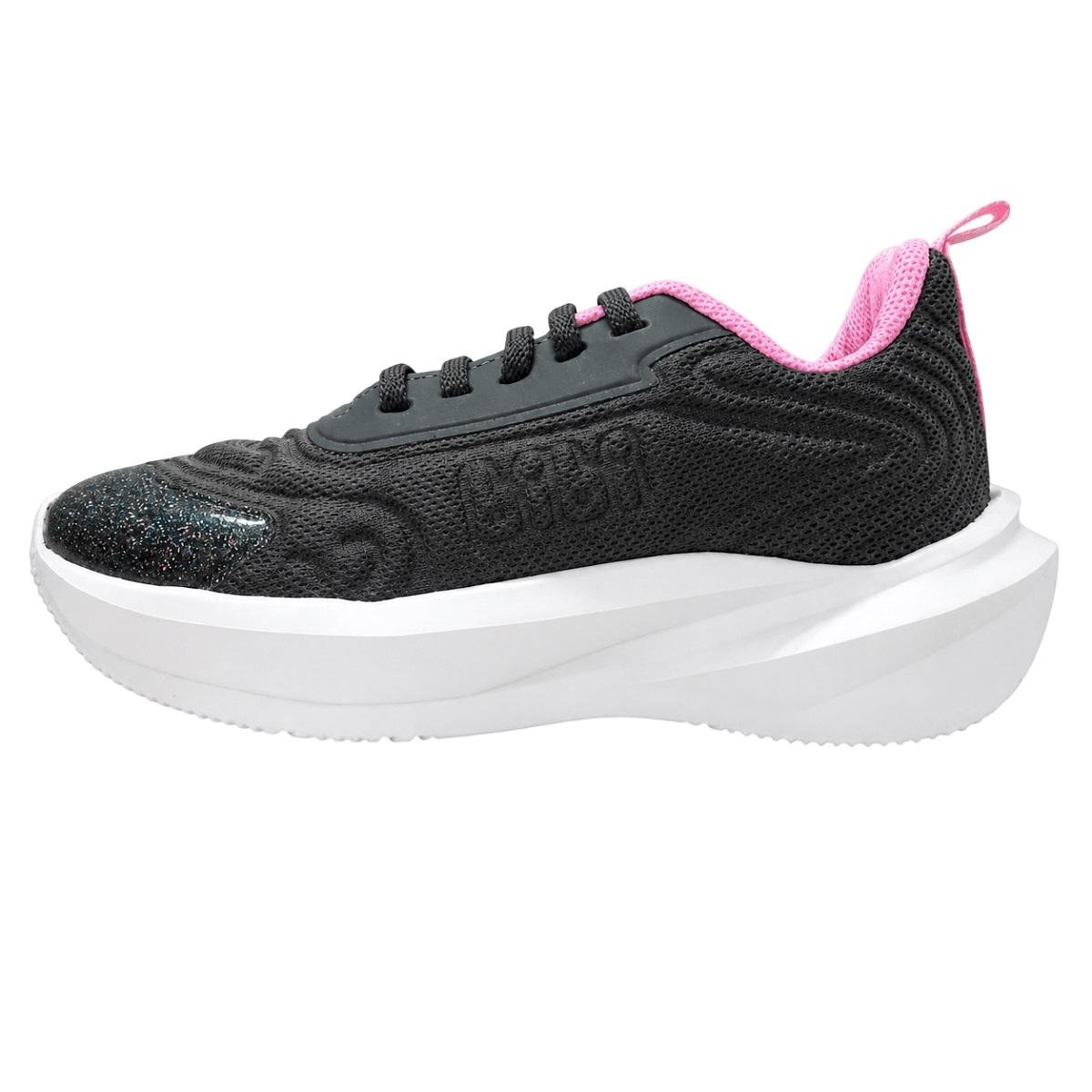 Tênis Casual Infantil Menina Volt 2.0 Bibi Grafite Preto 2