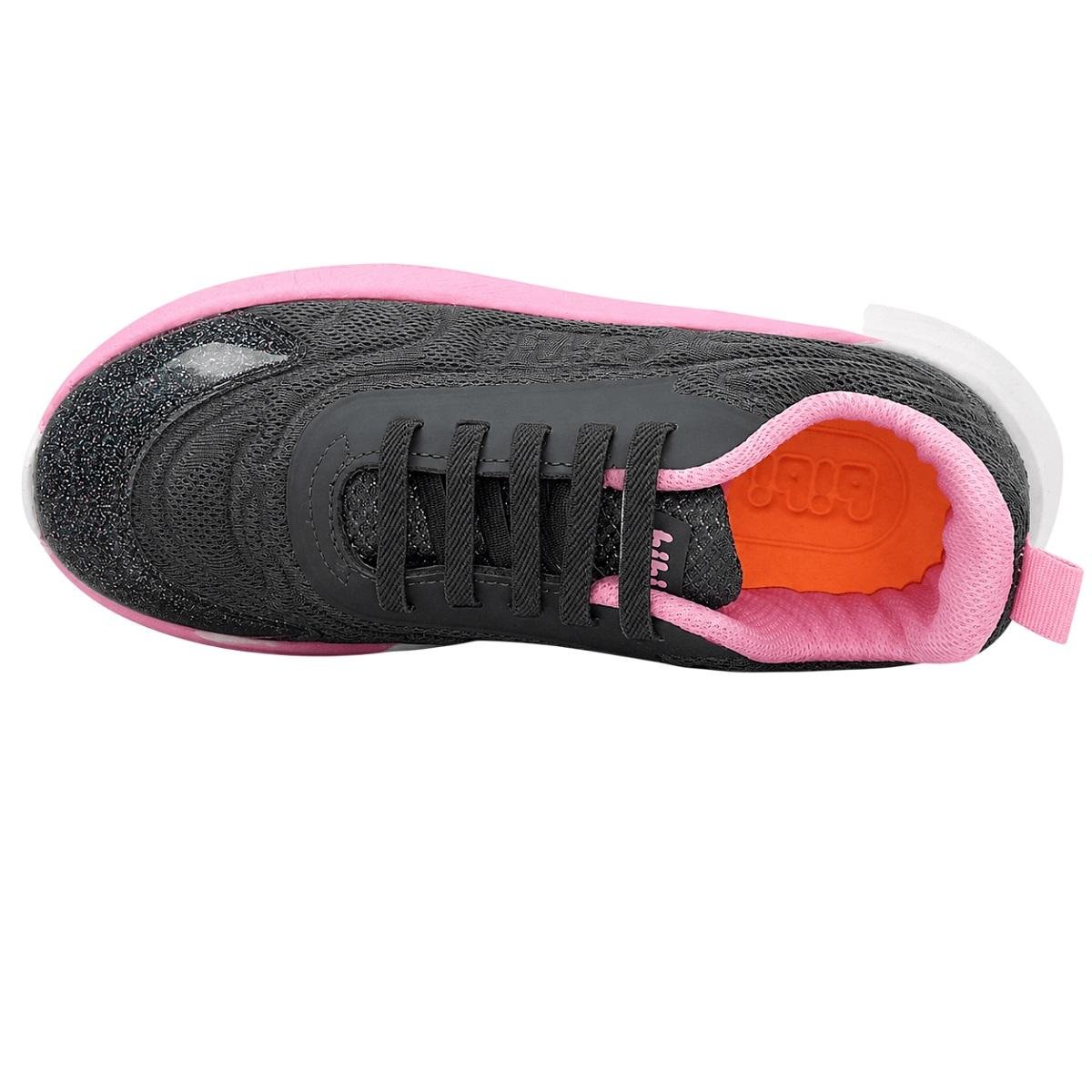 Tênis Casual Infantil Menina Volt 2.0 Bibi Grafite Preto 3