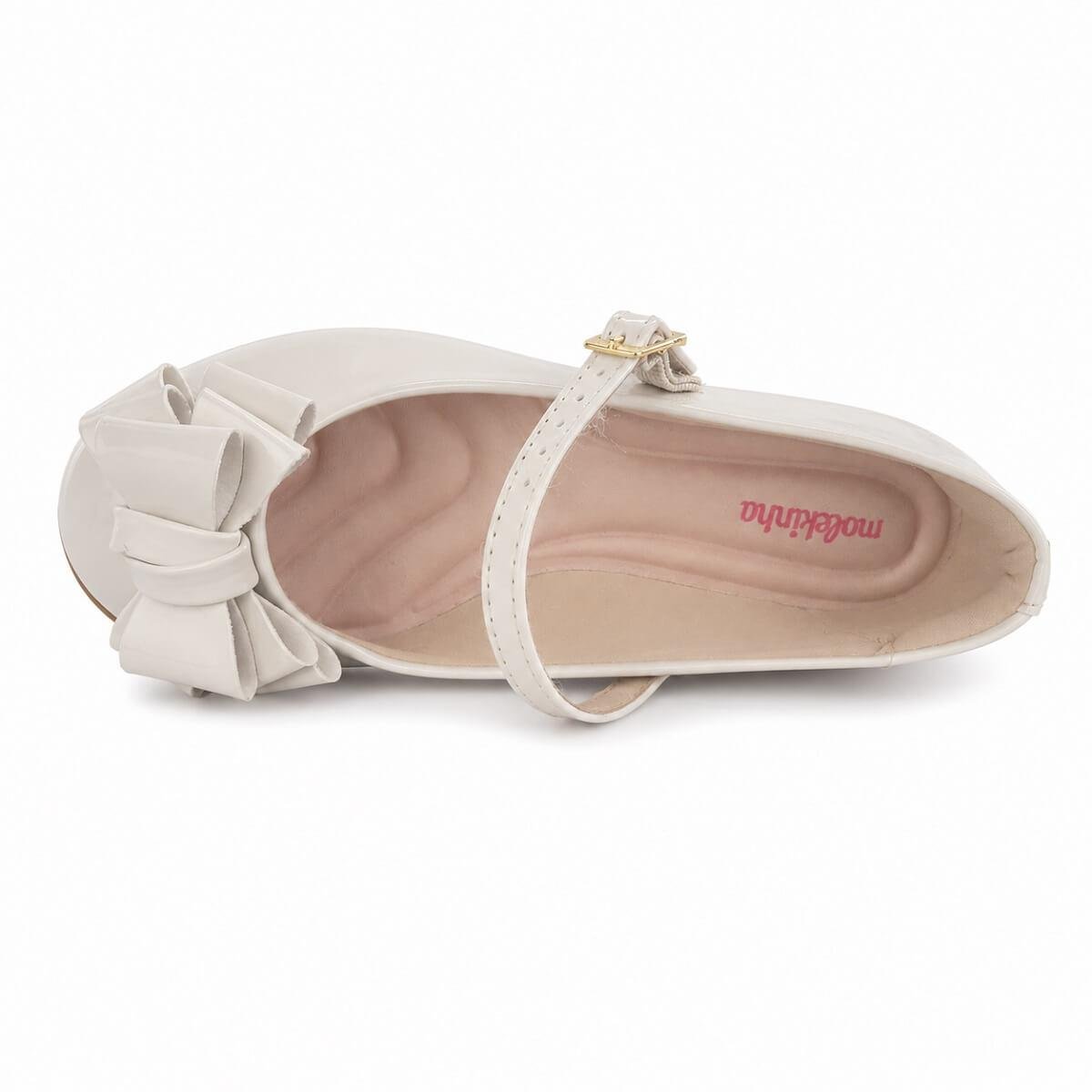 Sapatilha Infantil Menina Molekinha 2083.1122 Branco Branco 3