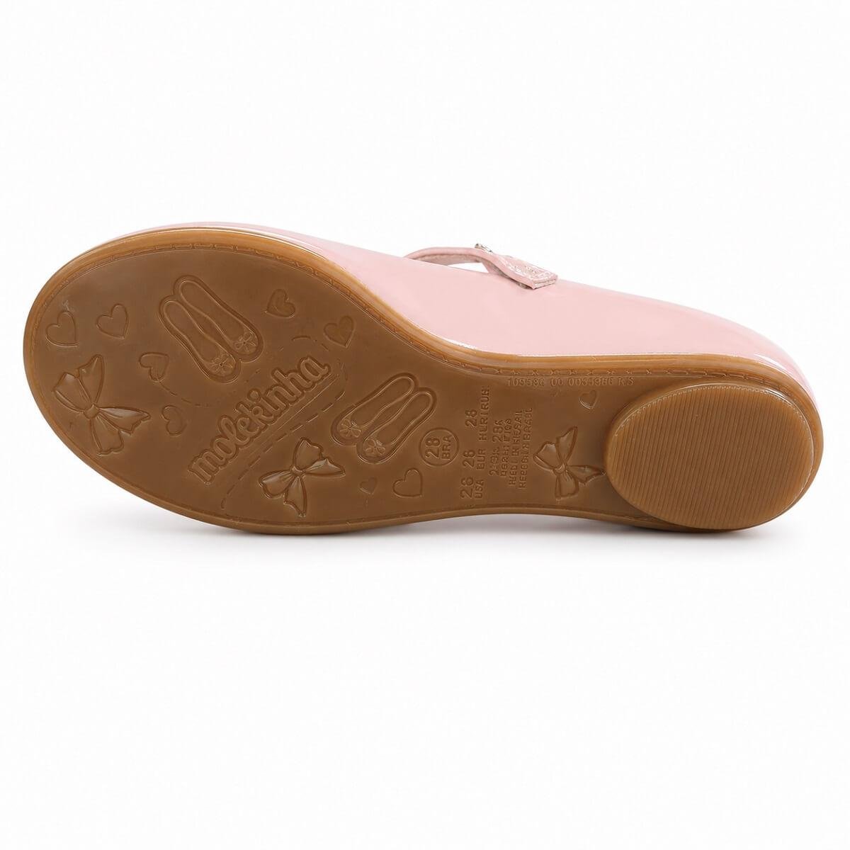 Sapatilha Metalizada Infantil Menina Molekinha 2083.1131 Rosa Rosa 4