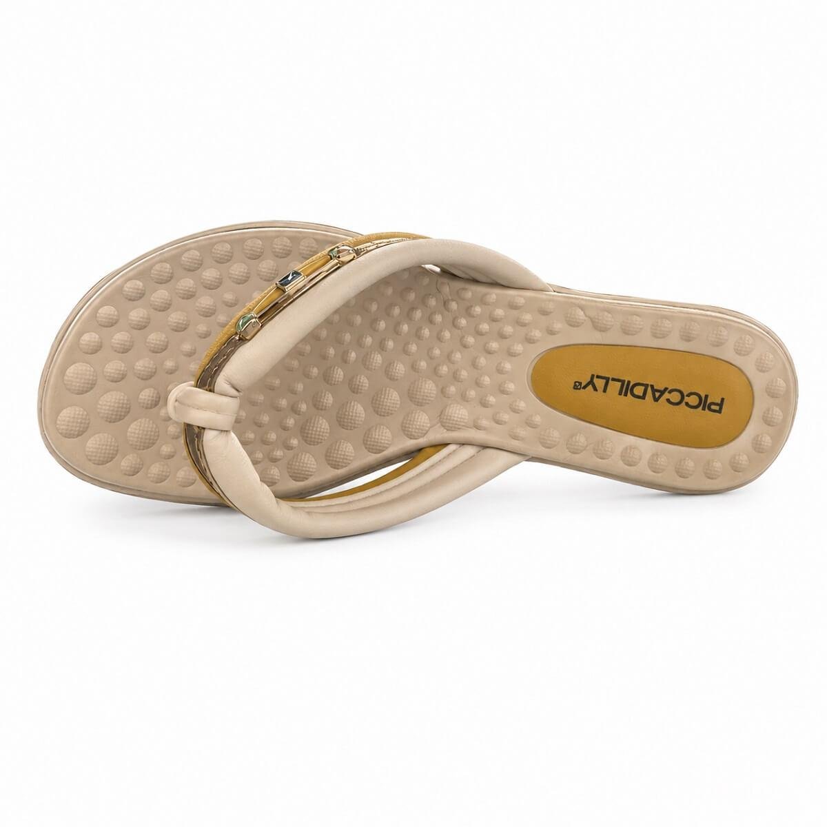 Chinelo Feminino Piccadilly 500415 Nude Bege 3