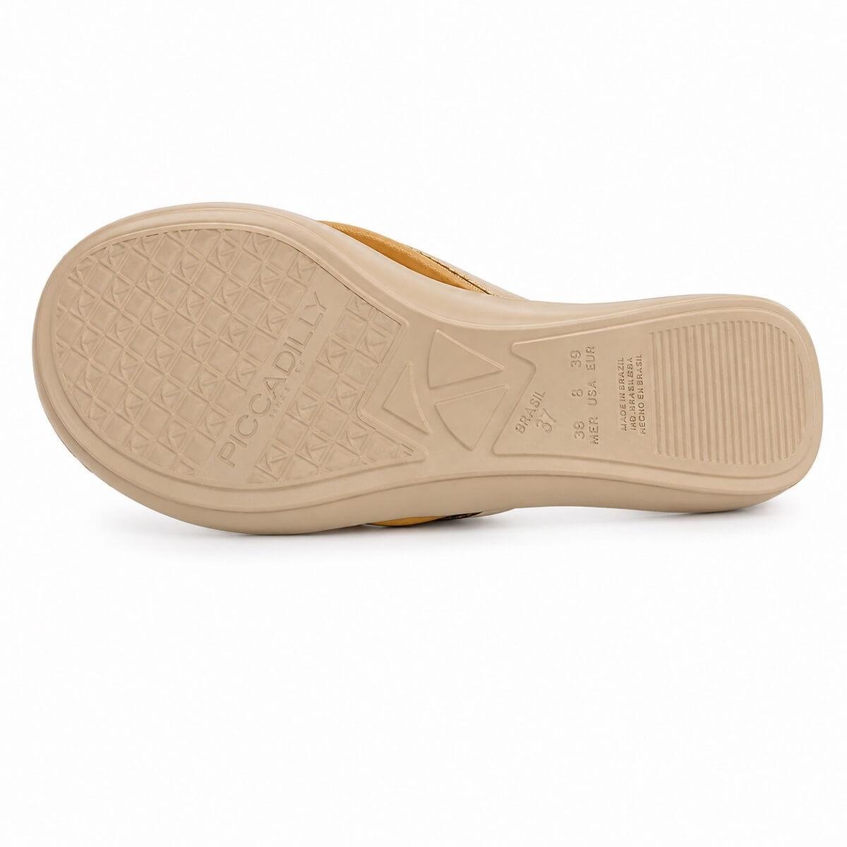 Chinelo Feminino Piccadilly 500415 Nude Bege 4