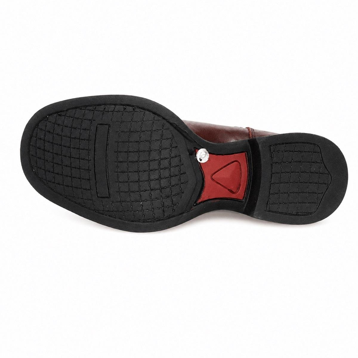 Bota Texana Feminina Cano Médio Big Bull Bico Quadrado Bordada Marrom Marrom 5