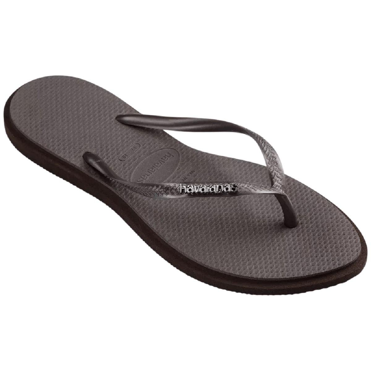 Chinelo Feminino Havaianas Slim Point Marrom Marrom 3