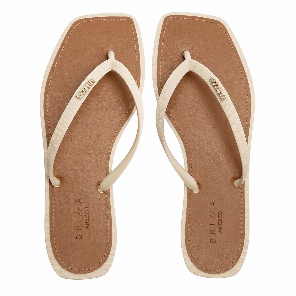 Chinelo Feminino Brizza Z19027 Branco Branco 1