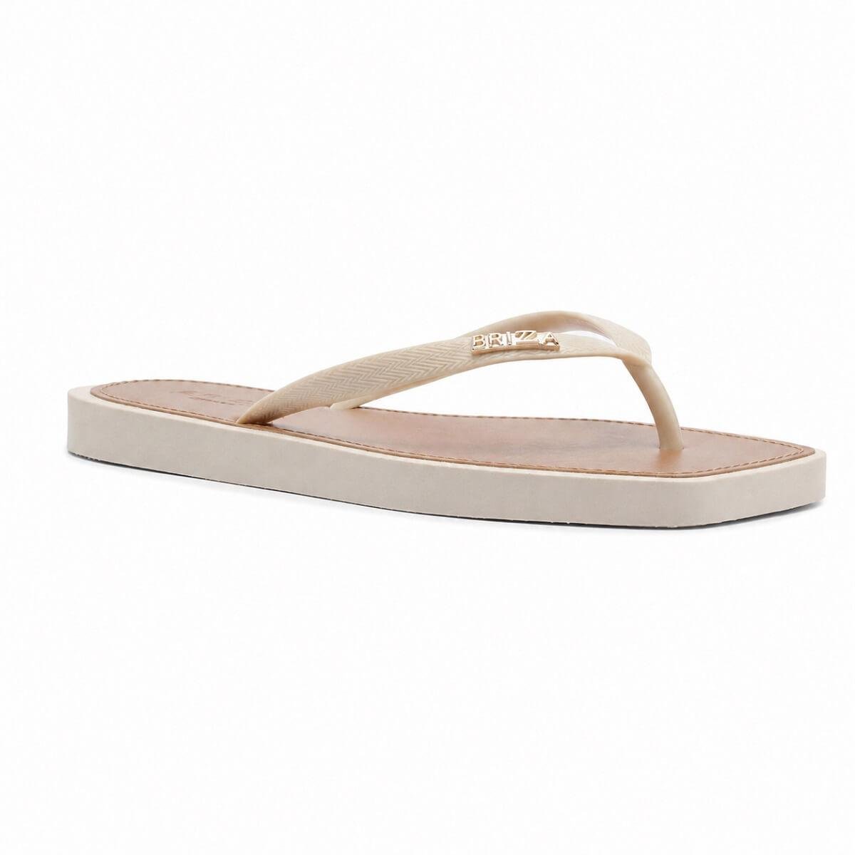 Chinelo Feminino Brizza Z19027 Branco Branco 3