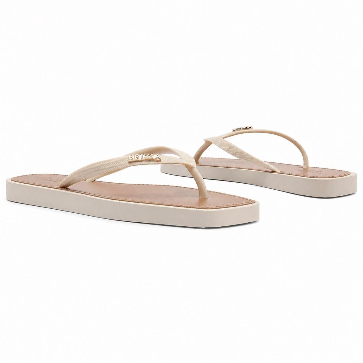 Chinelo Feminino Brizza Z19027 Branco Branco 4