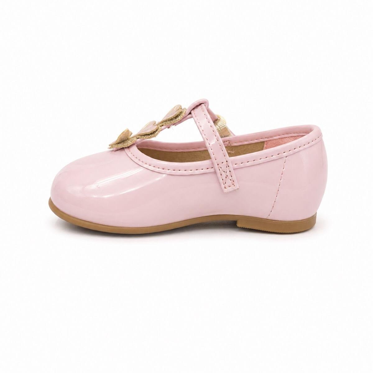 Sapatilha Metalizada Infantil Menina Molekinha 2106.1077 Rosa Rosa 2