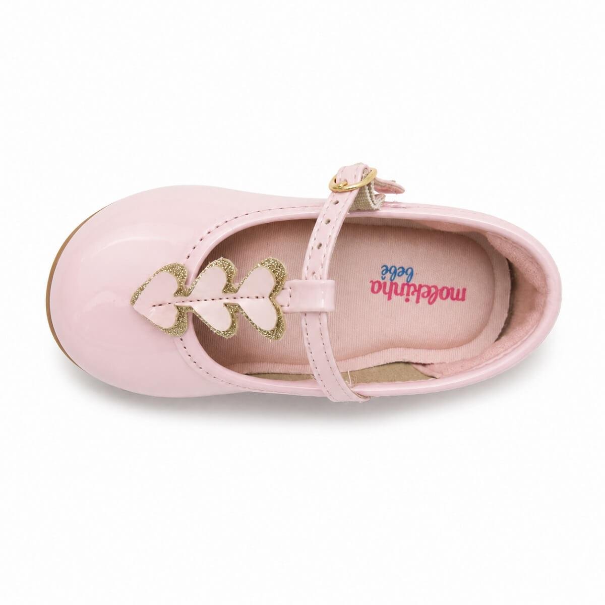 Sapatilha Metalizada Infantil Menina Molekinha 2106.1077 Rosa Rosa 3