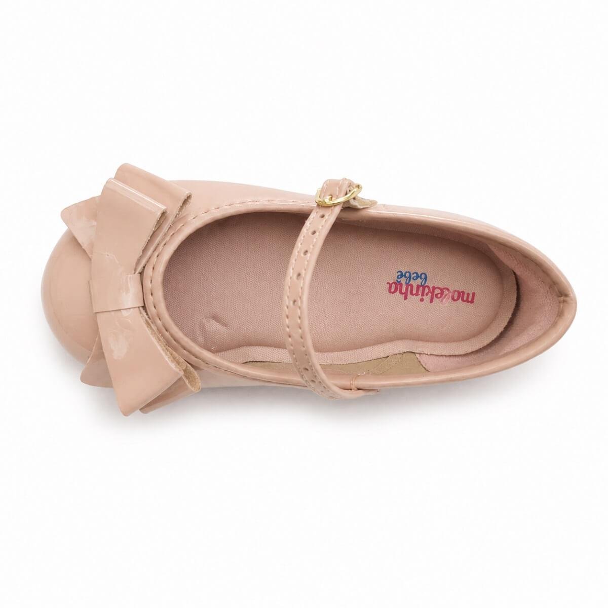 Sapatilha Metalizada Infantil Menina Molekinha 2106.1043 Rosa Rosa 3