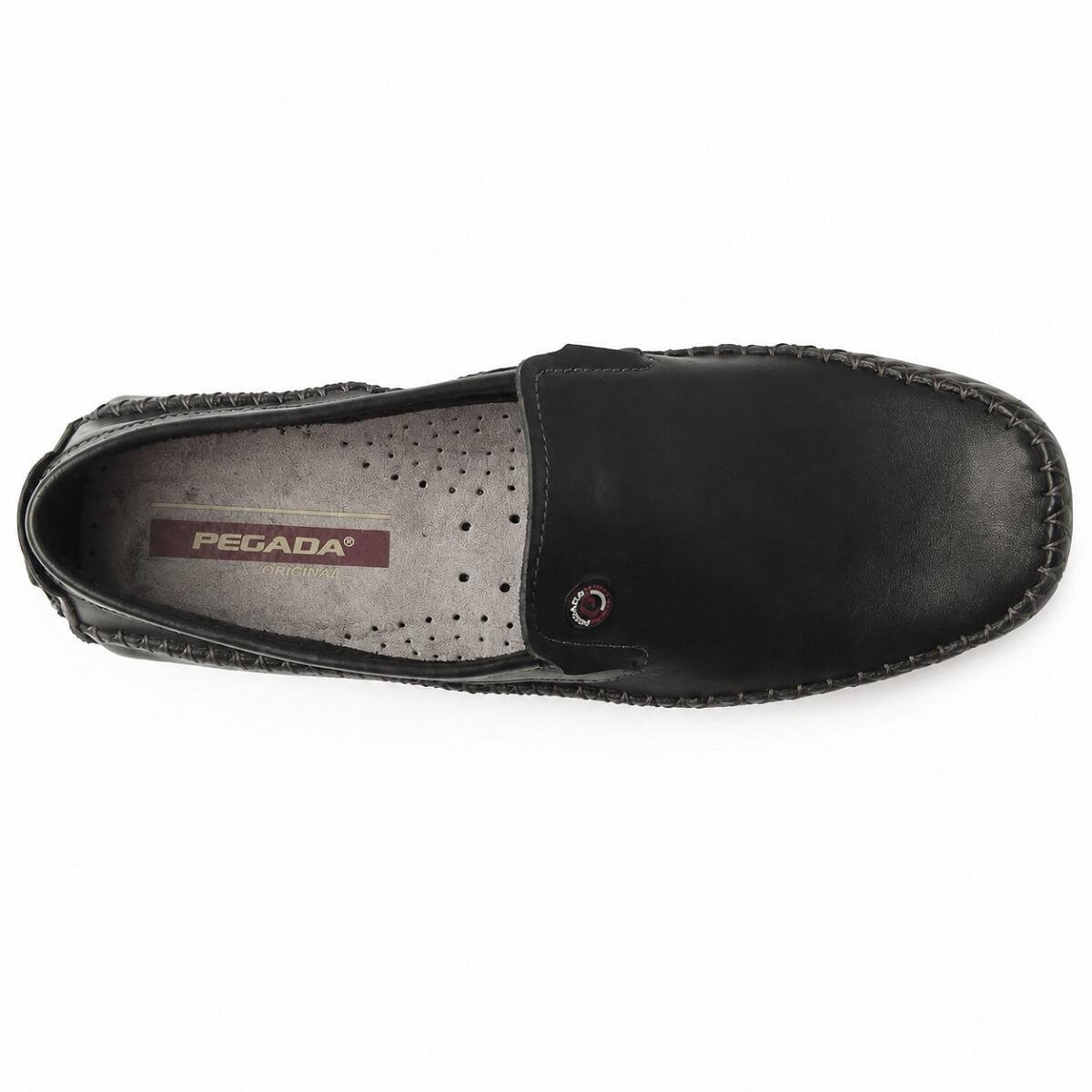 Mocassim Couro Masculino Pegada 140771 Preto Preto 4
