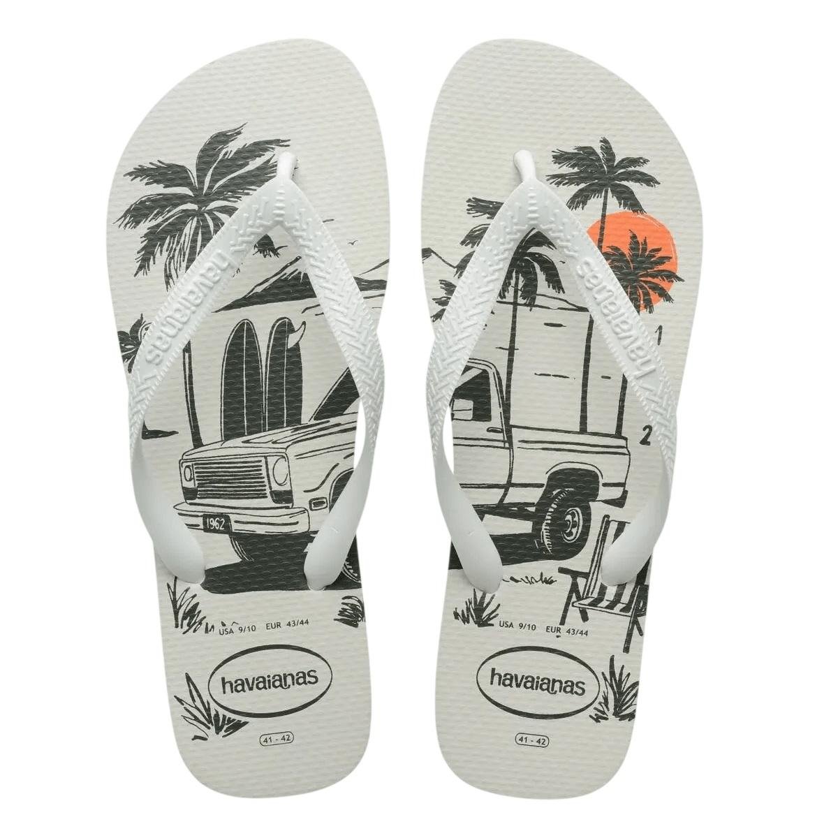 Chinelo Masculino Havainas Top Aloha Branco