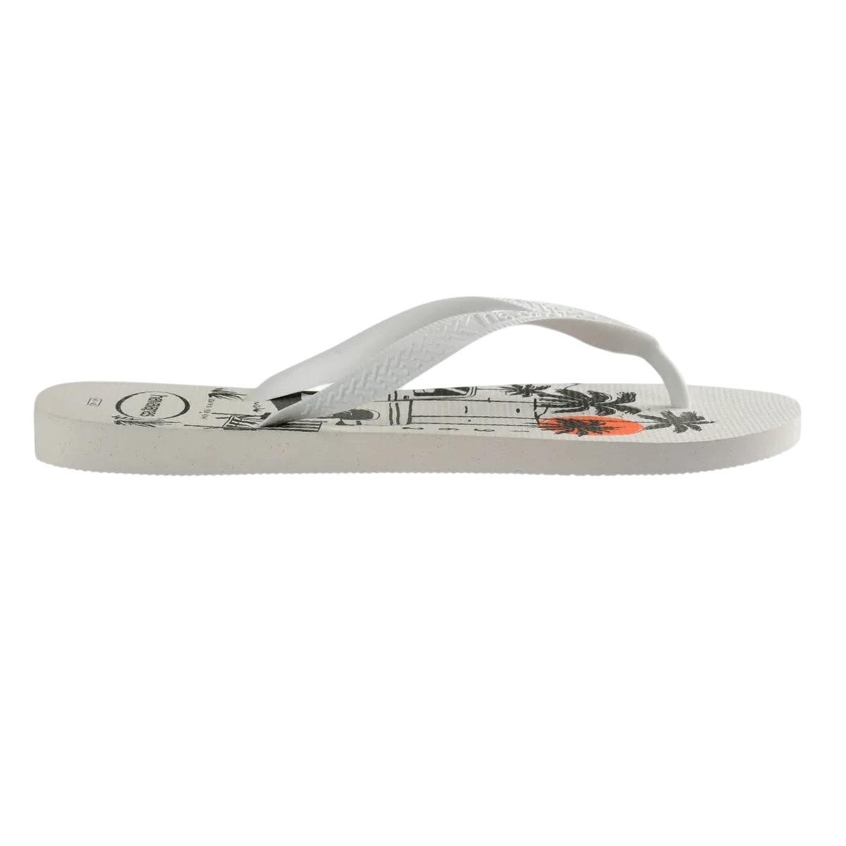 Chinelo Masculino Havainas Top Aloha Branco Branco 2