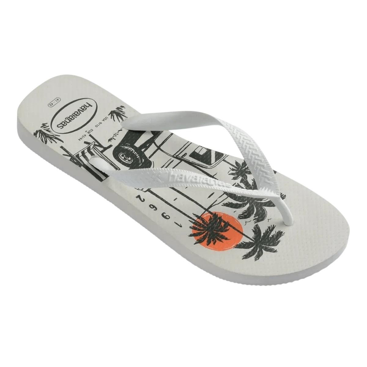 Chinelo Masculino Havainas Top Aloha Branco Branco 3