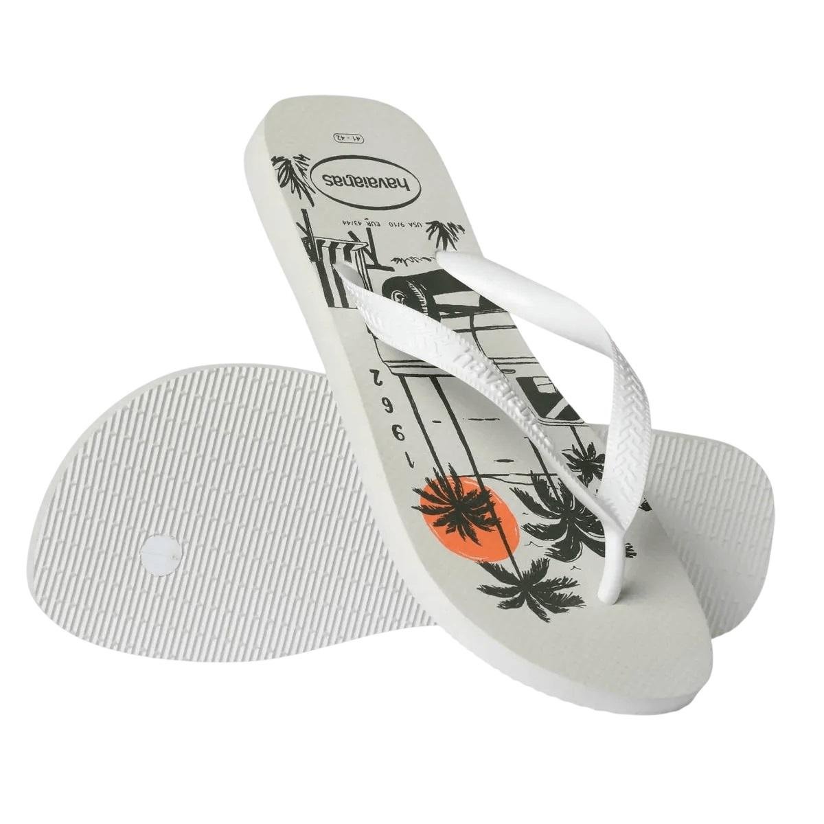 Chinelo Masculino Havainas Top Aloha Branco Branco 4