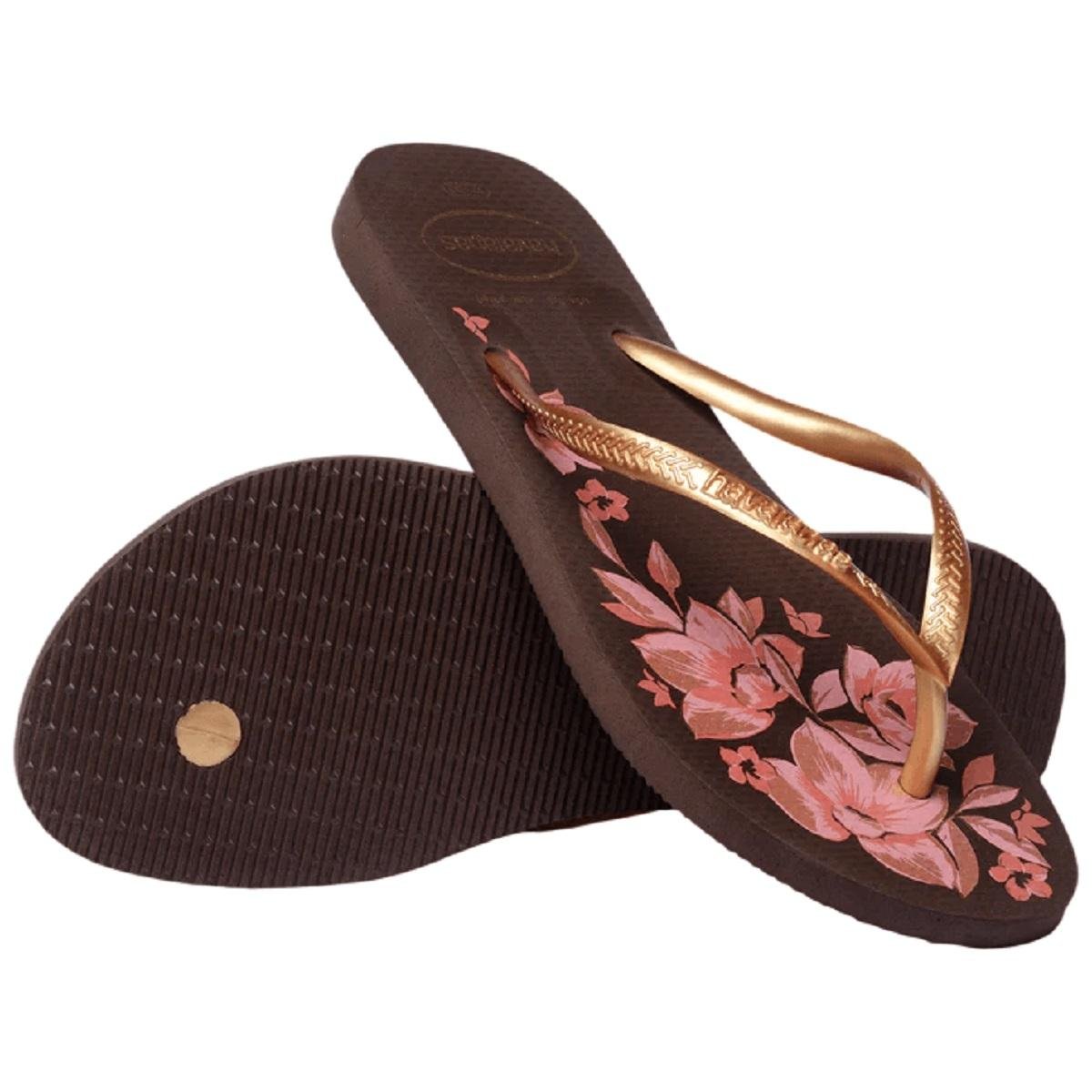 Chinelo Feminino Havaianas Slim Organic Marrom Marrom 4