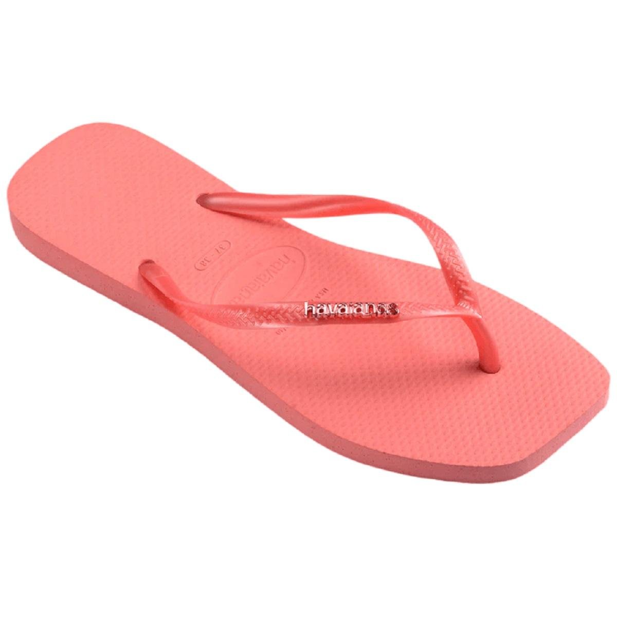 Chinelo Havaianas Feminino Slim Square Rosa Rosa 3