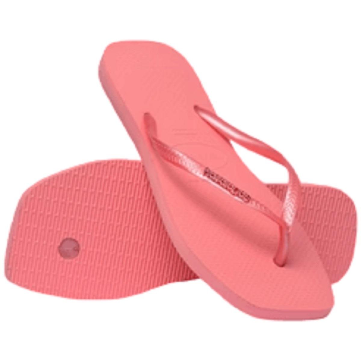 Chinelo Havaianas Feminino Slim Square Rosa Rosa 4