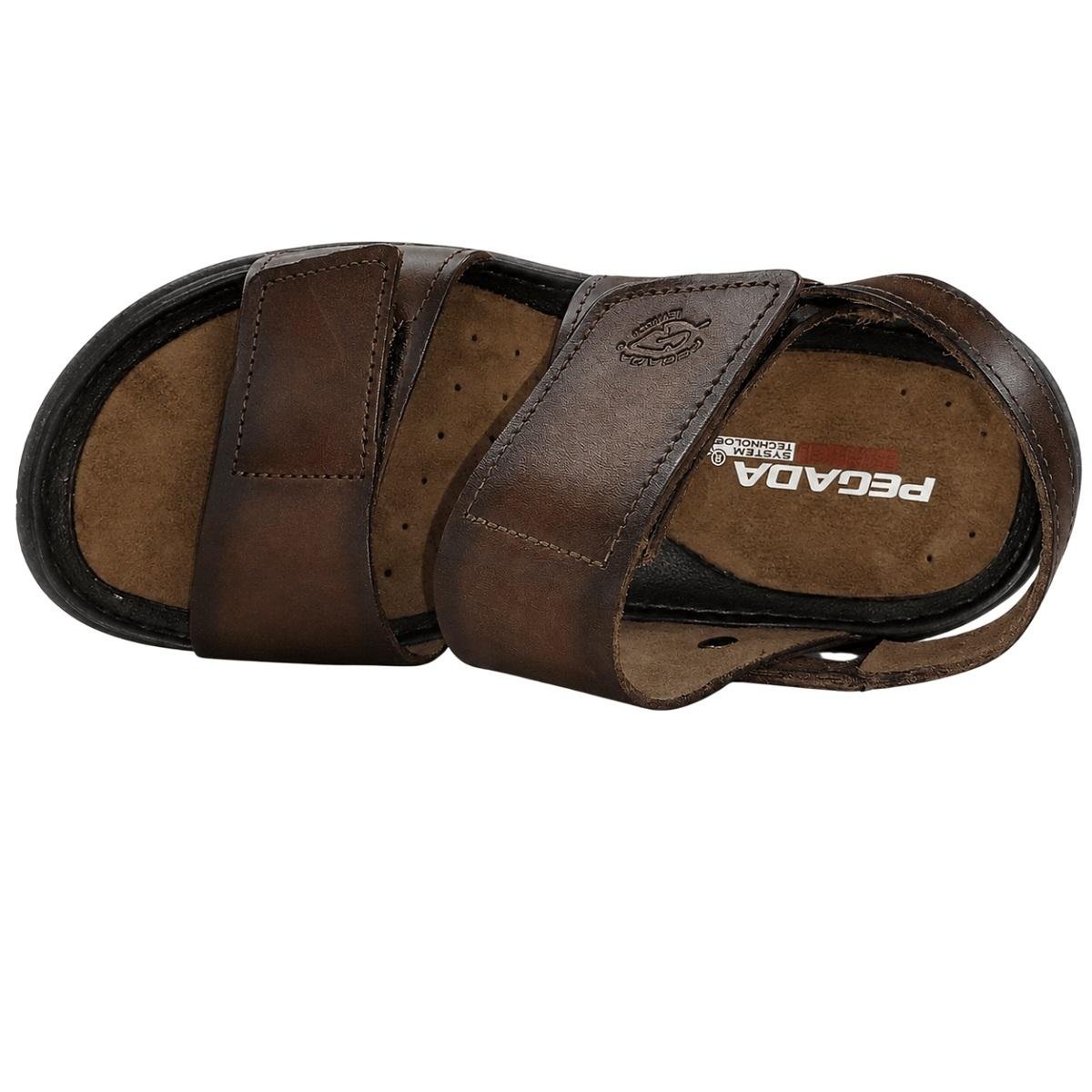 Sandália Masculina Pegada 134104 Couro Marrom Marrom 3