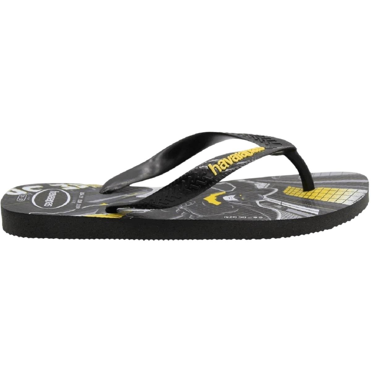 Chinelo Infantil Menino Havaianas Top Warner Batman Preto Preto 3