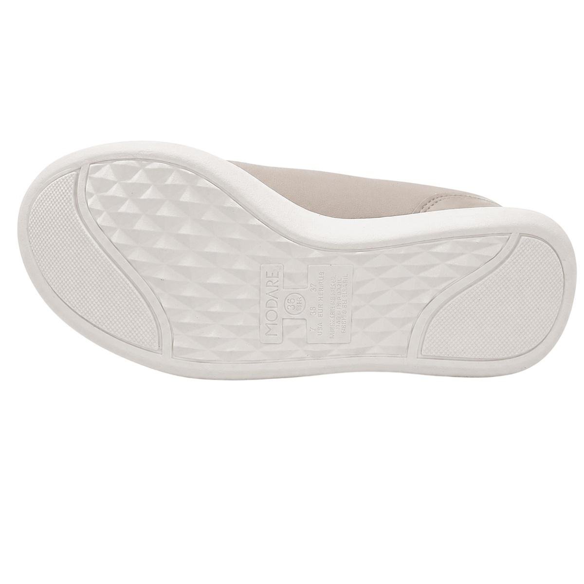 Tênis Casual Feminino Modare Ultra Conforto 7358.233 Bege Bege 4