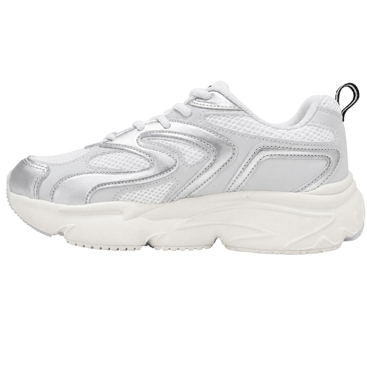 Tênis Chunky Casual Feminino Fila Buzzard Bold Branco Prata 2