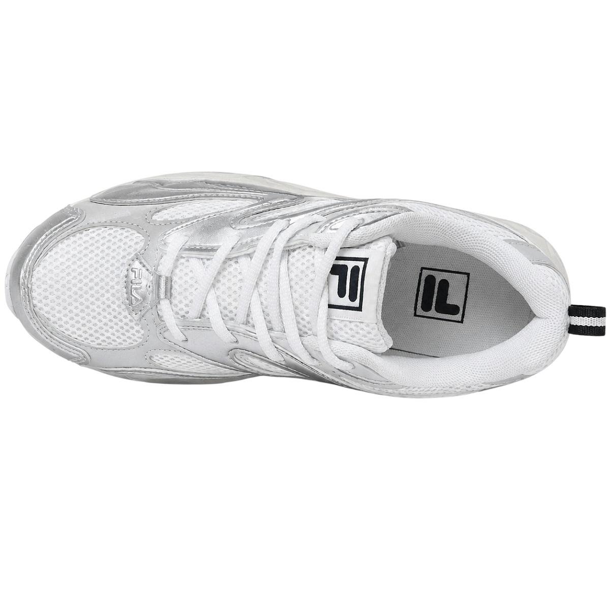Tênis Chunky Casual Feminino Fila Buzzard Bold Branco Prata 3