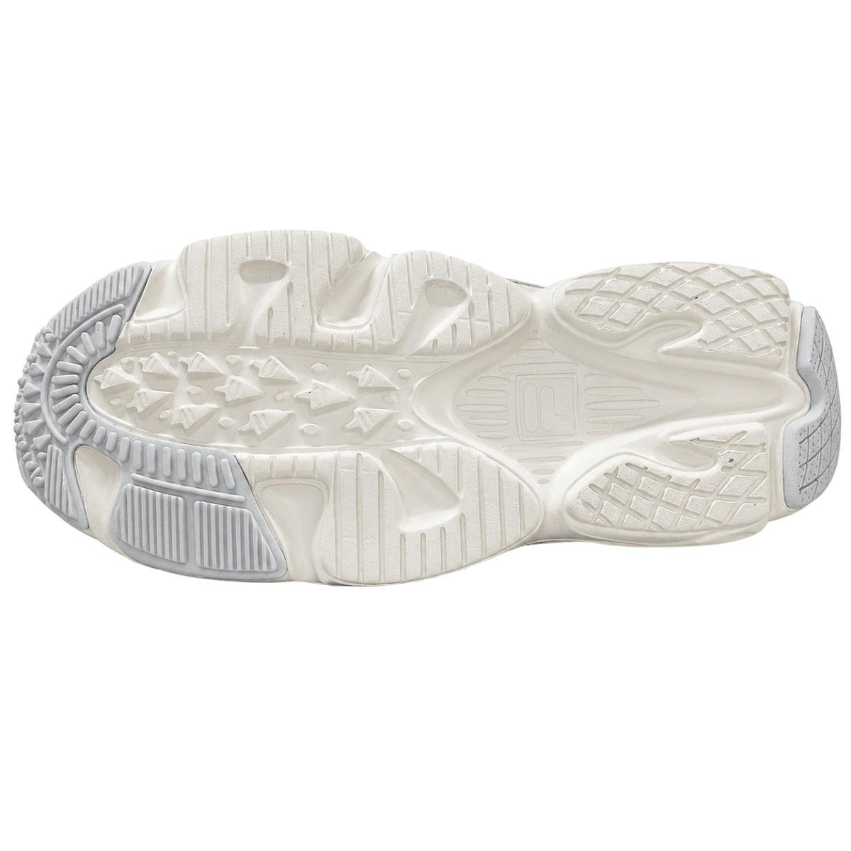 Tênis Chunky Casual Feminino Fila Buzzard Bold Branco Prata 4