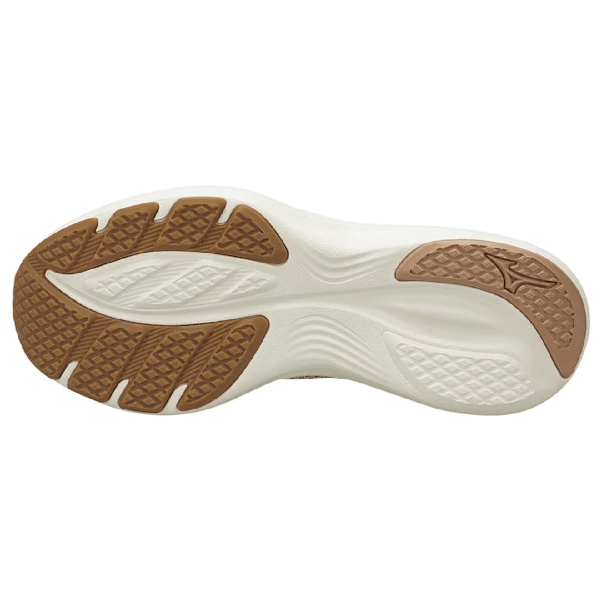 Tênis Esportivo Feminino Corrida Mizuno Virtue 2 Bege Bege 4