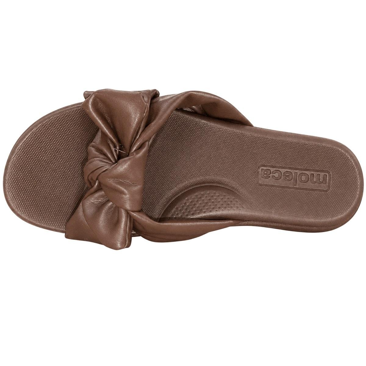 Tamanco Papete Laço Feminino Moleca 5490.232 Marrom Marrom 3