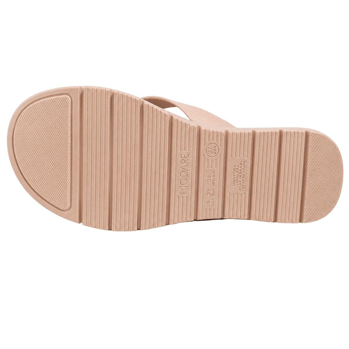 Rasteira Feminina Modare Ultraconforto 7162.331 Nude Bege 4