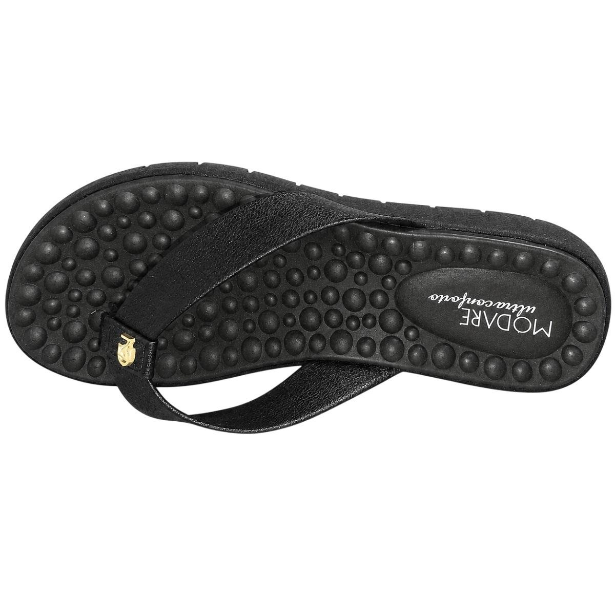 Rasteira Feminina Modare Ultraconforto 7162.331 Preto Preto 3