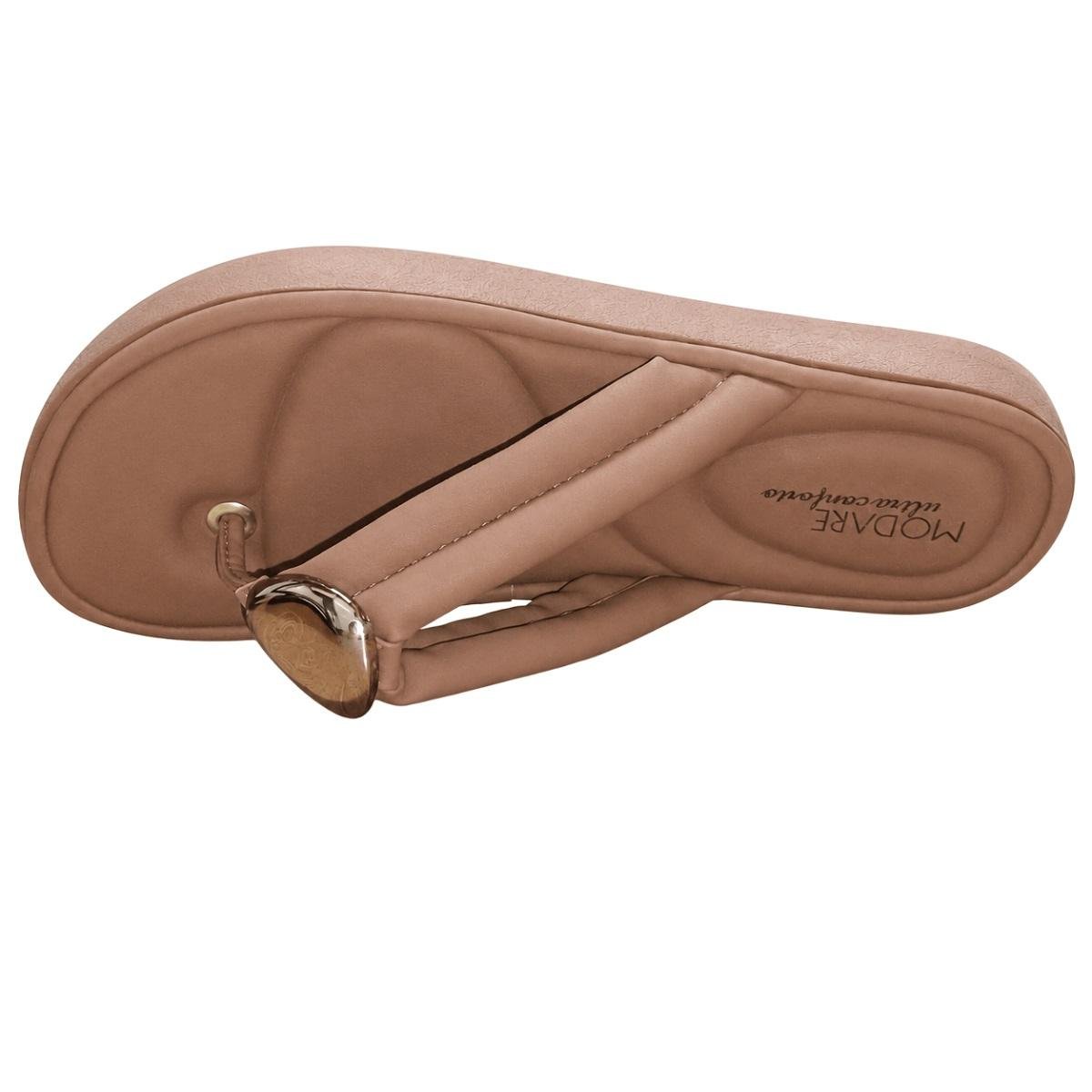 Tamanco Papete Feminina Modare Ultraconforto 7208.110 Marrom Marrom 3