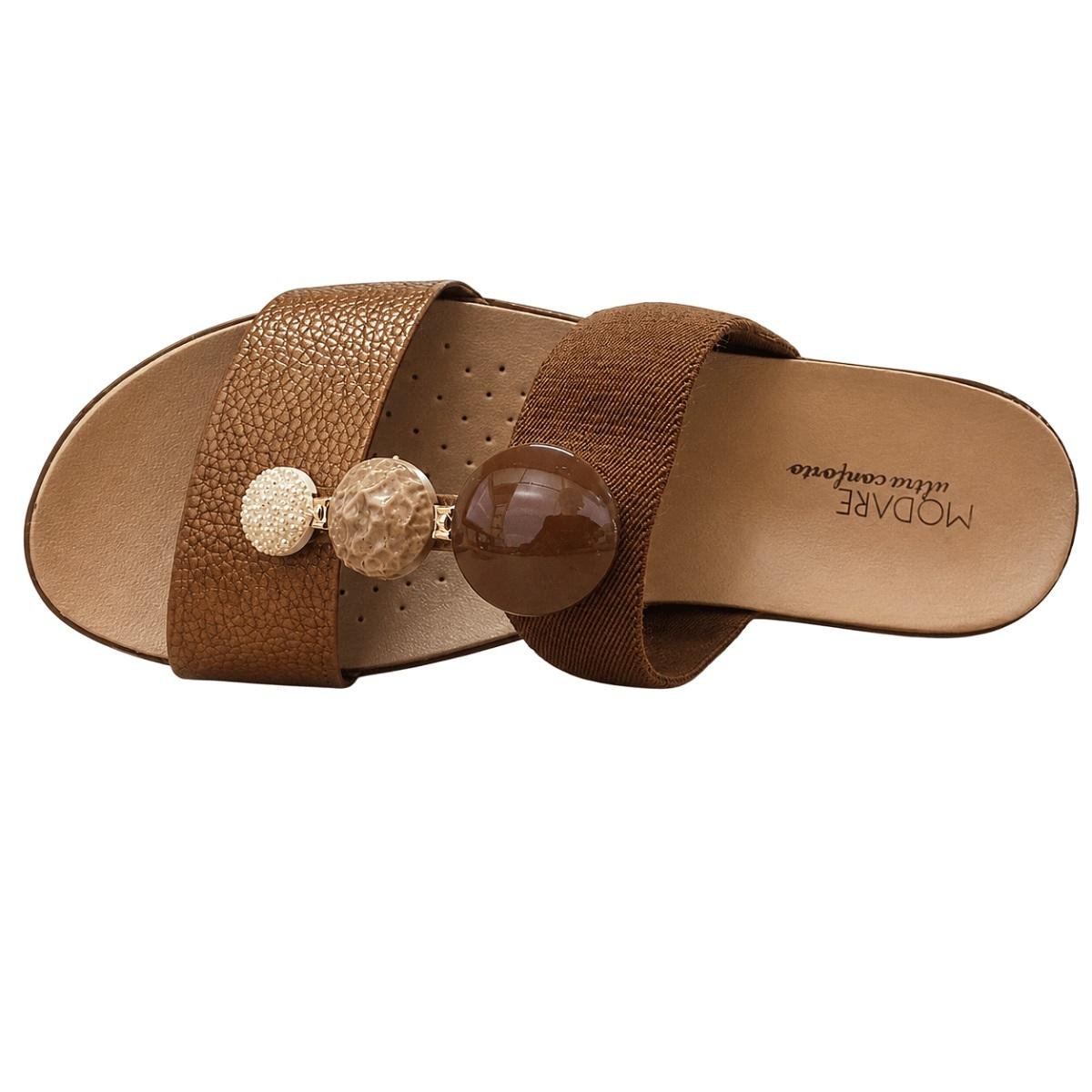Tamanco Papete Feminina Modare Ultraconforto 7132.138 Marrom Marrom 3