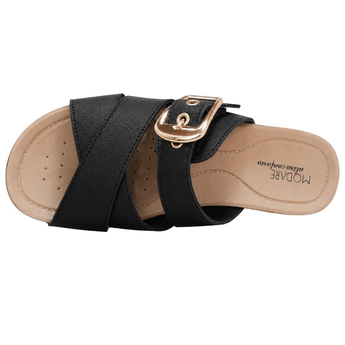 Tamanco Feminino Modare Ultraconforto 7125.259 Preto Preto 3