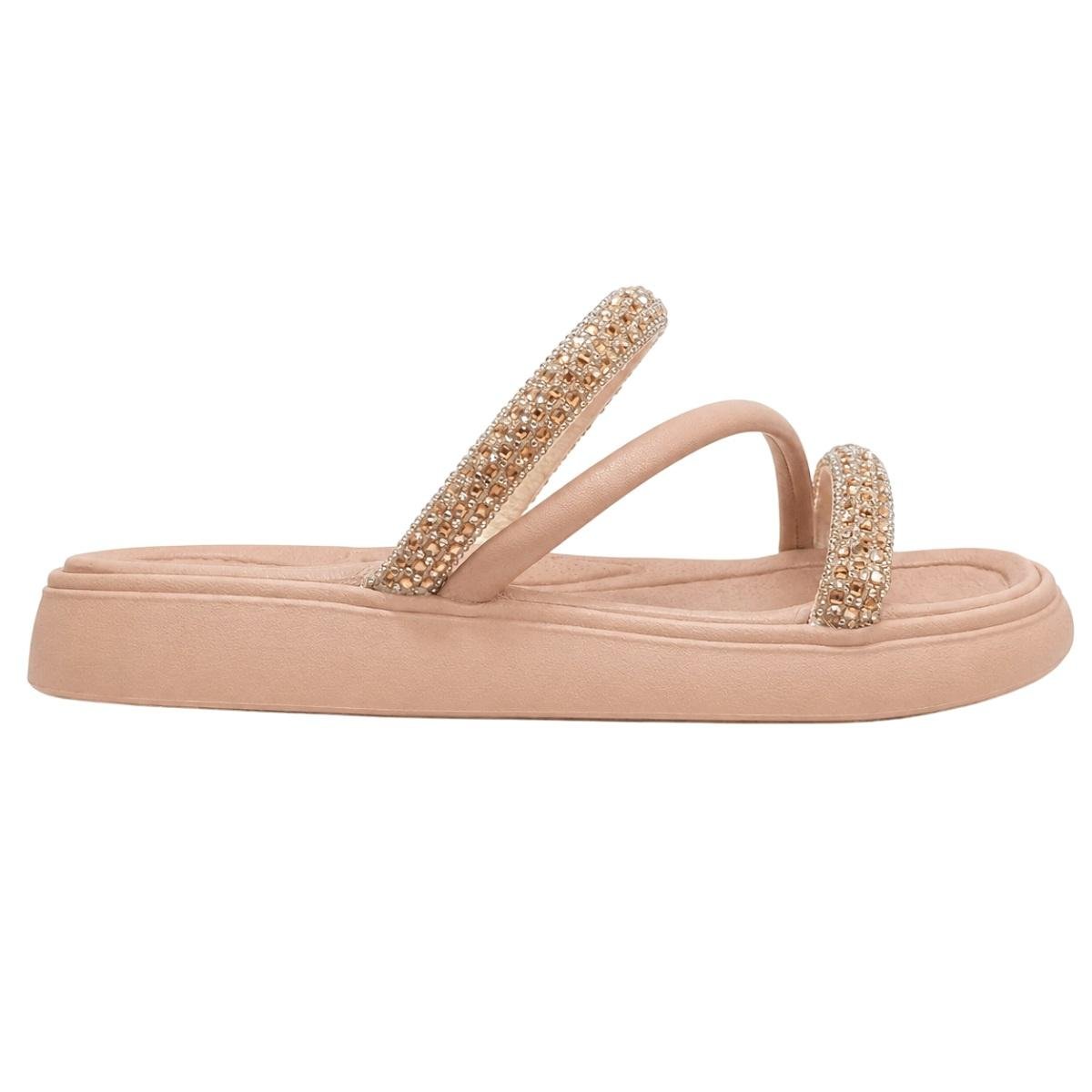 Tamanco Papete Feminino Moleca 5469.321 Nude Bege 1