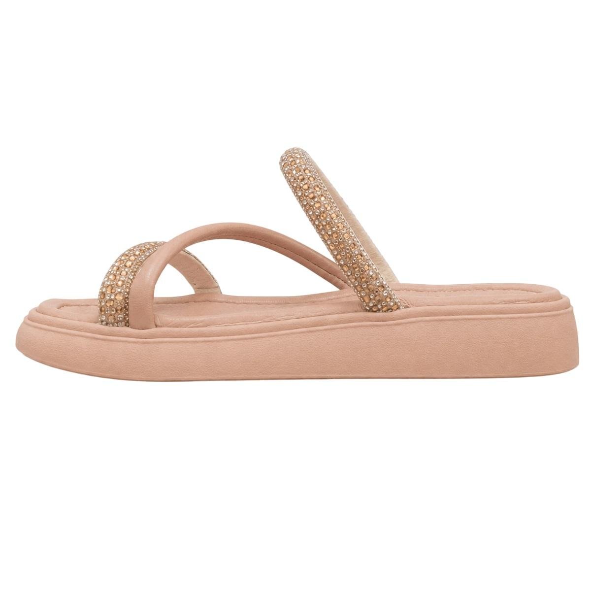 Tamanco Papete Feminino Moleca 5469.321 Nude Bege 2