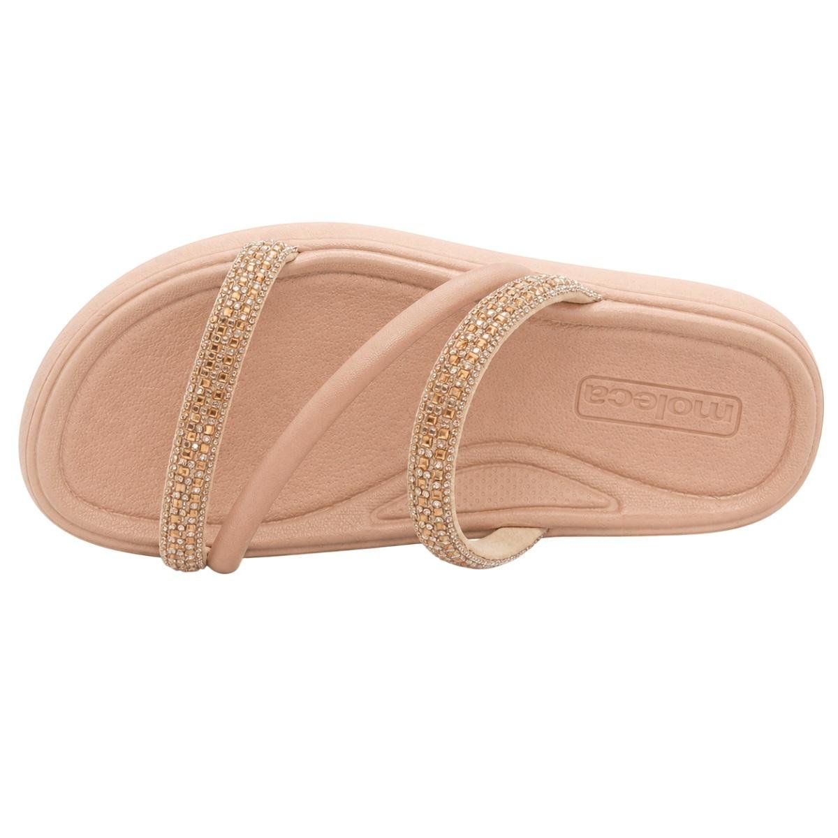 Tamanco Papete Feminino Moleca 5469.321 Nude Bege 3
