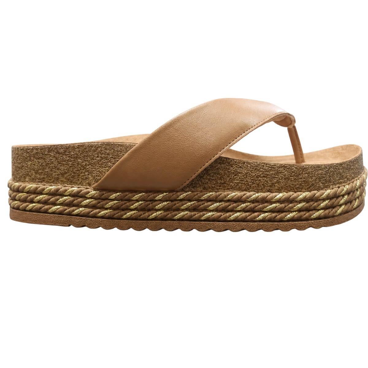 Tamanco Papete Feminino Beira Rio 8545.200 Camel Marrom 1