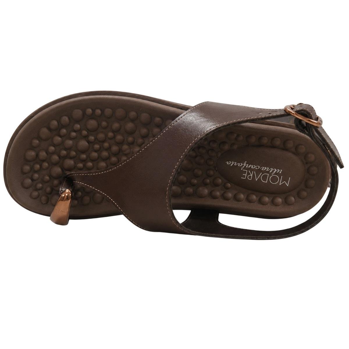 Sandalia Papete Feminina Modare Ultraconforto 7178.129 Marrom Marrom 3