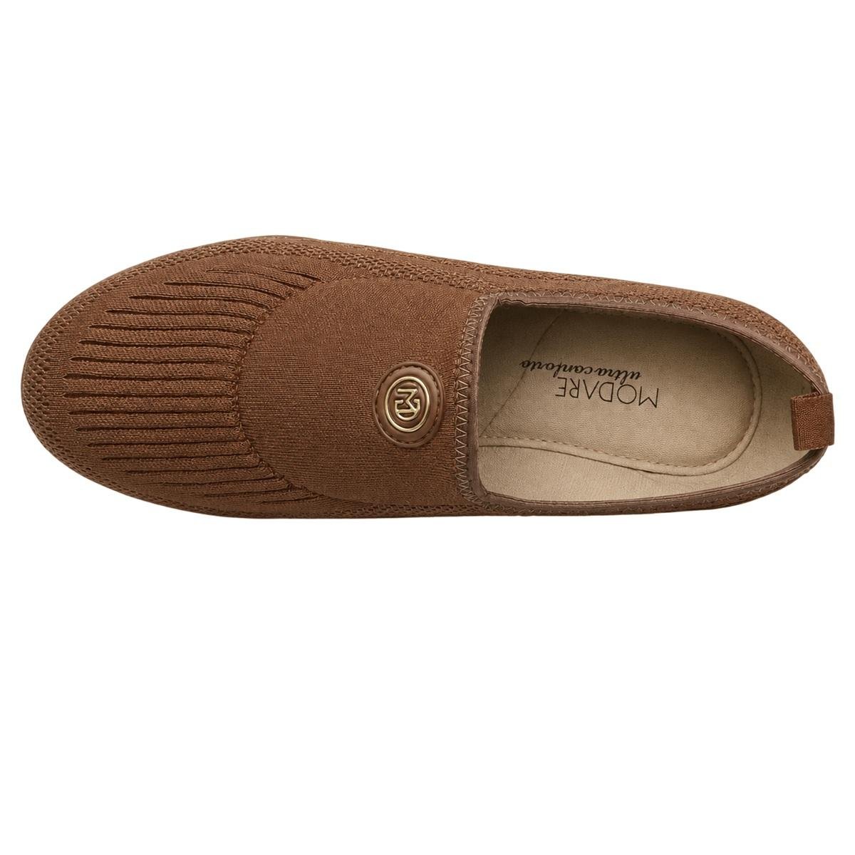 Tênis Slip On Casual Feminino Modare Ultraconforto 7320.217 Marrom Marrom 3
