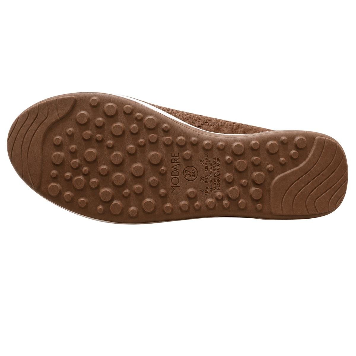 Tênis Slip On Casual Feminino Modare Ultraconforto 7320.217 Marrom Marrom 4