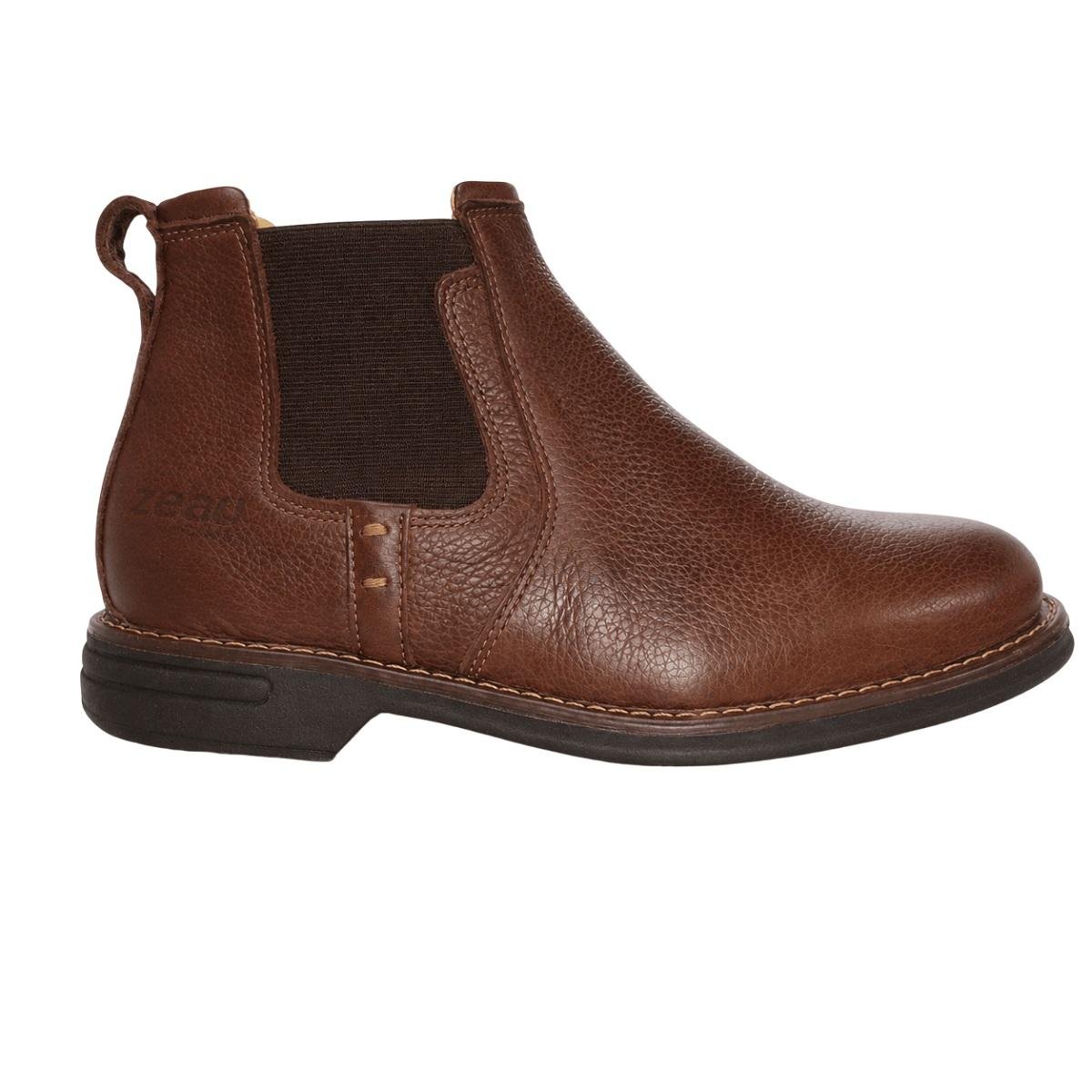 Botina Vira Francesa Masculina Zebu Original 59120 Marrom