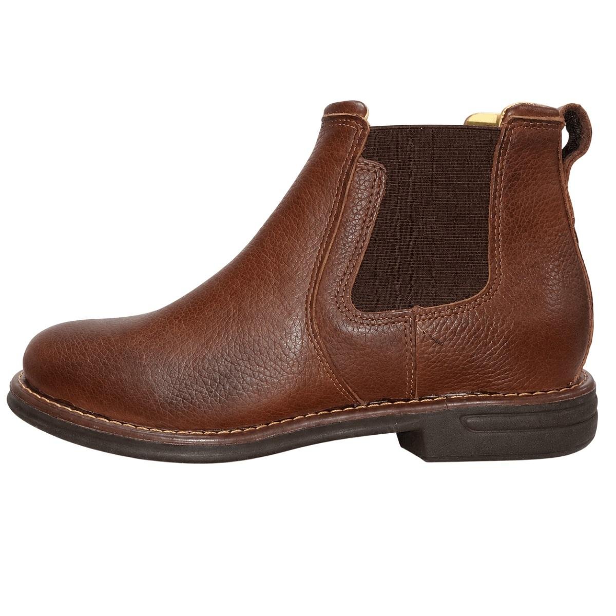 Botina Vira Francesa Masculina Zebu Original 59120 Marrom Marrom 2
