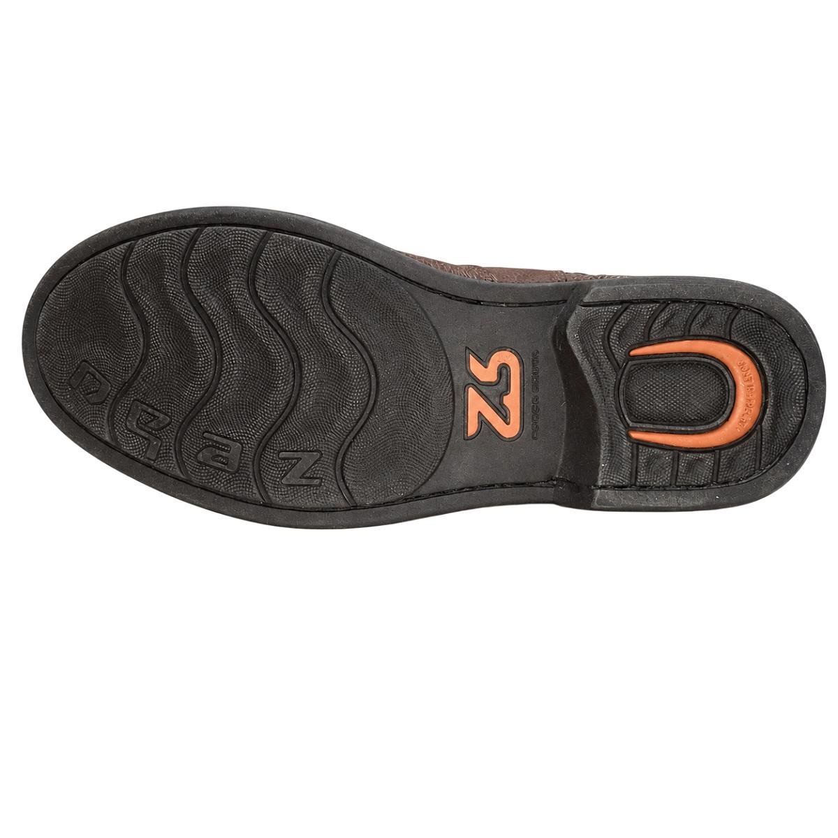 Botina Vira Francesa Masculina Zebu Original 59120 Marrom Marrom 5