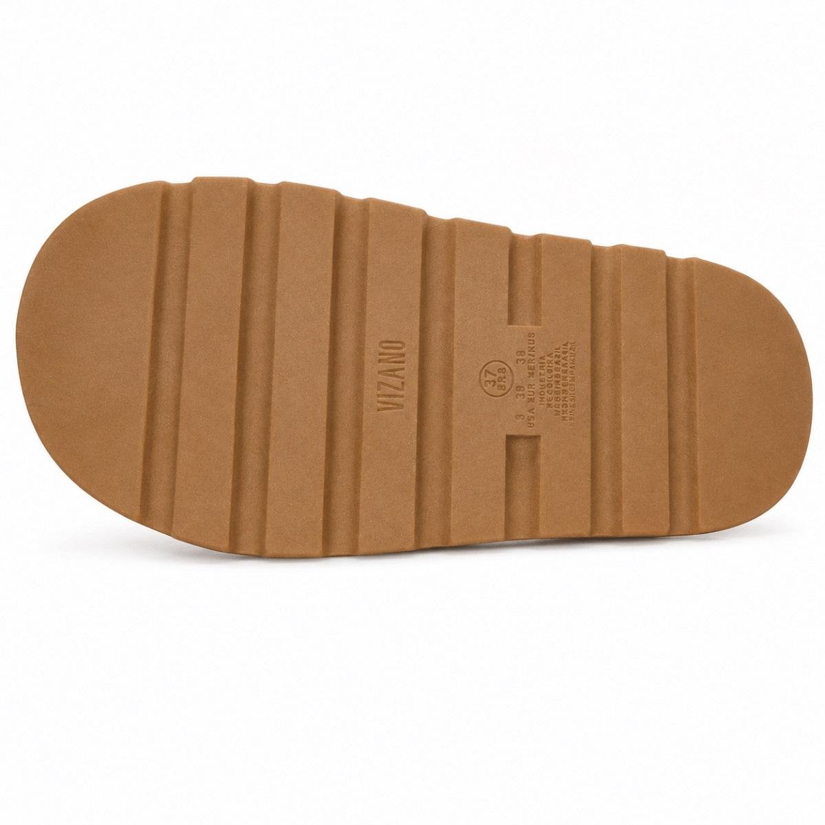 Sandalia Papete Feminina Vizzano 6510.131 Camel Marrom 4